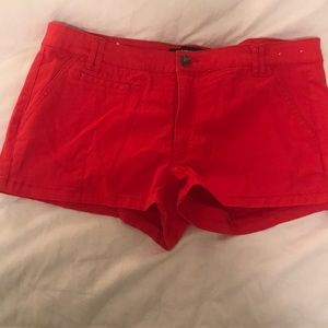 2 inch inseam red shorts